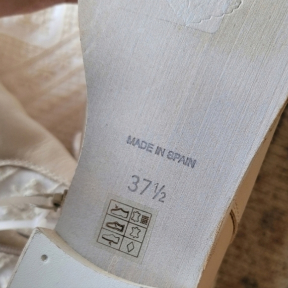 NEW free people bren textile slouch boot ivory off white knee high embroidered - Picture 8 of 8